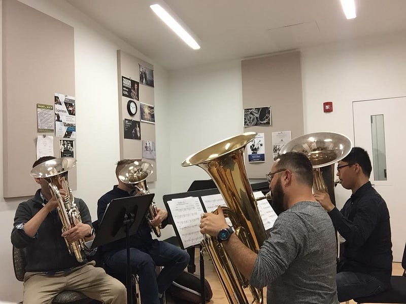 Musicians at rehearsal