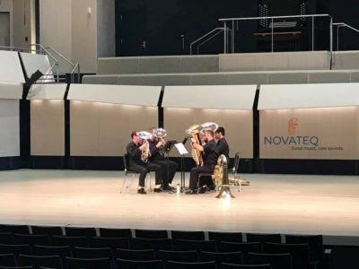 Late night quartet rehearsal